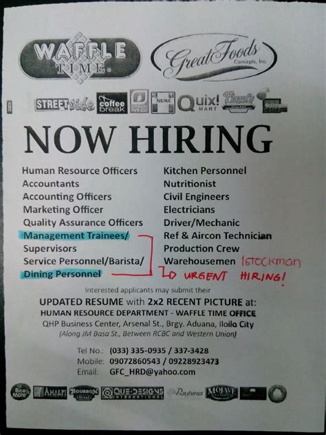 hotel hiring iloilo|Hotel and restaurant jobs in Iloilo City .